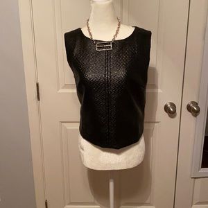 Faux Leather crop top